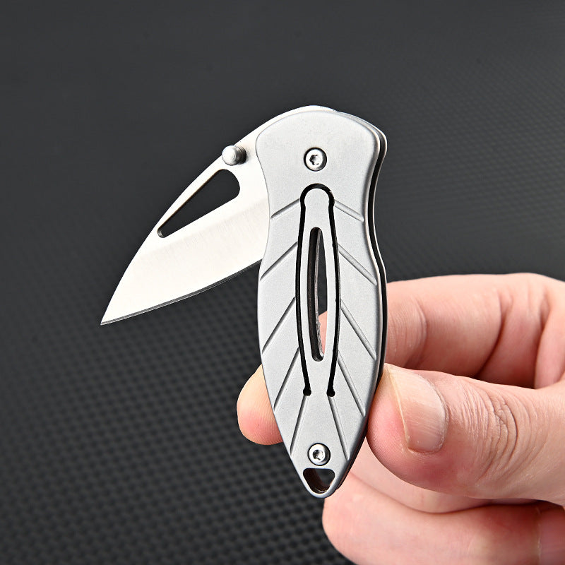 MASALONG MA-TY-050 D2 Cuchillo plegable pequeño de acero, llavero portátil, caja abierta, cuchillo afilado para frutas, cuchillo portátil para exteriores, autodefensa