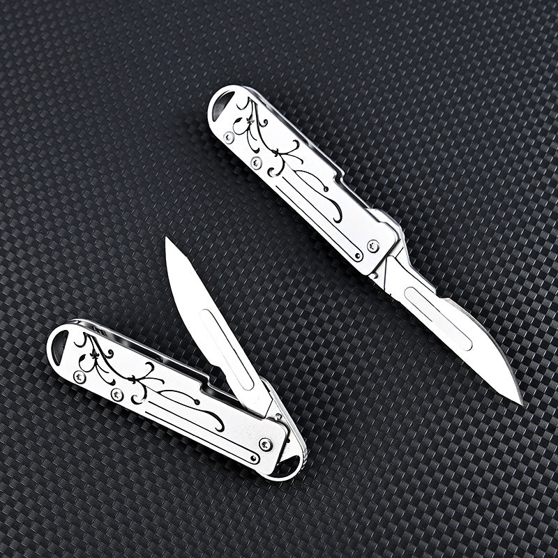 MASALONG MA-TY-025 Chinese style orchid stainless steel art knife, sharp cutting paper knife, portable keychain, unboxing and unpacking, express delivery knife