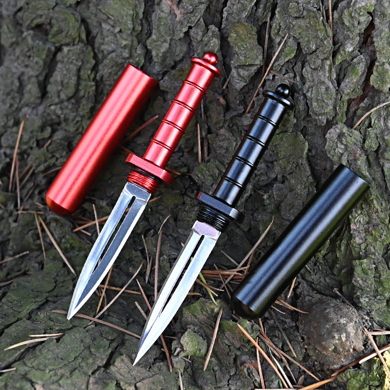 MASALONG MA-TY-036 Cuchillo creativo para abrir cajas de desembalaje, mini llavero afilado, cuchillo colgante para fruta, cuchillo portátil de bolsillo a prueba de lobos