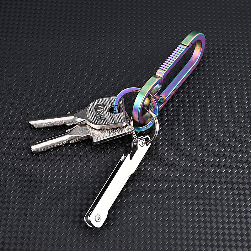 MASALONG MA-TY-006 Stainless steel mini folding knife, sharp art paper cutting knife, replaceable blade, portable unboxing, unpacking, express delivery keychain, small knife