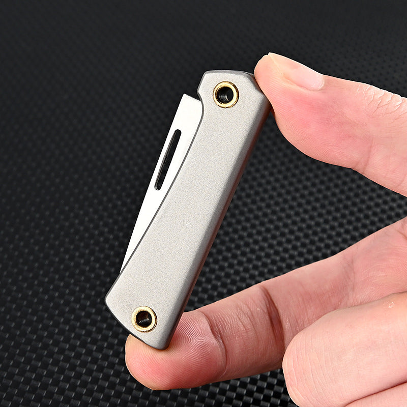 MASALONG MA-TY-029 Titanium alloy folding blade, high hardness mini knife, portable keychain, express delivery knife, outdoor fruit knife for self-defense