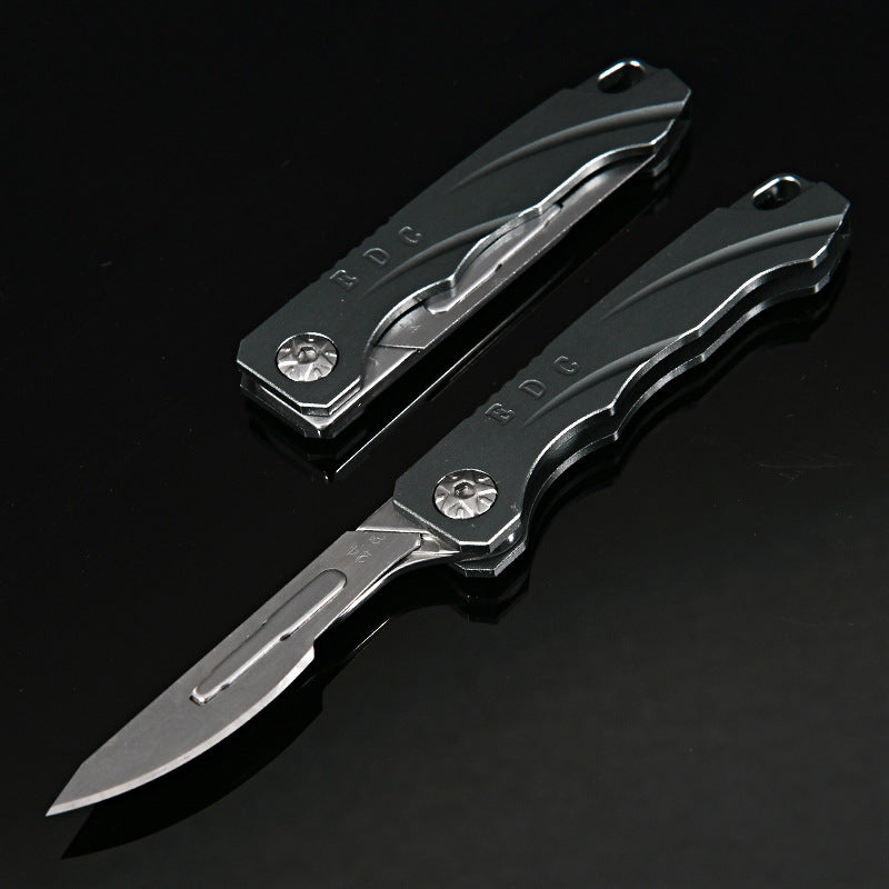 MASALONG MA-TY-010 Mini cuchillo de papel de corte afilado de hoja pequeña plegable, cuchillo de arte, cuchillo de trinchar, cuchillo pequeño portátil de entrega exprés, cuchillo pequeño con llavero