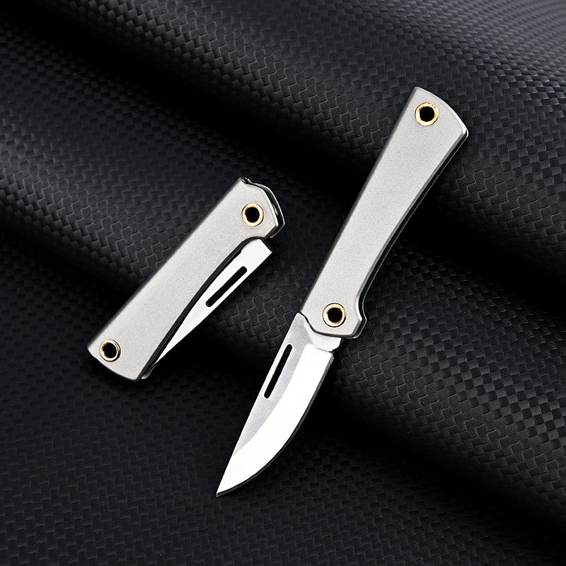 MASALONG MA-TY-029 Titanium alloy folding blade, high hardness mini knife, portable keychain, express delivery knife, outdoor fruit knife for self-defense