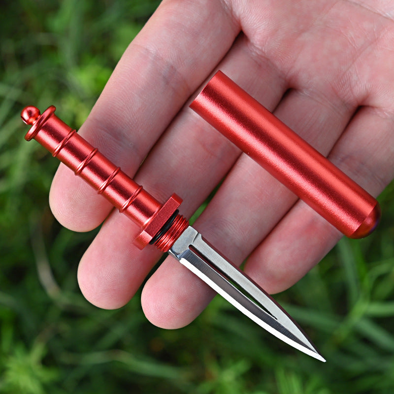 MASALONG MA-TY-036 Cuchillo creativo para abrir cajas de desembalaje, mini llavero afilado, cuchillo colgante para fruta, cuchillo portátil de bolsillo a prueba de lobos