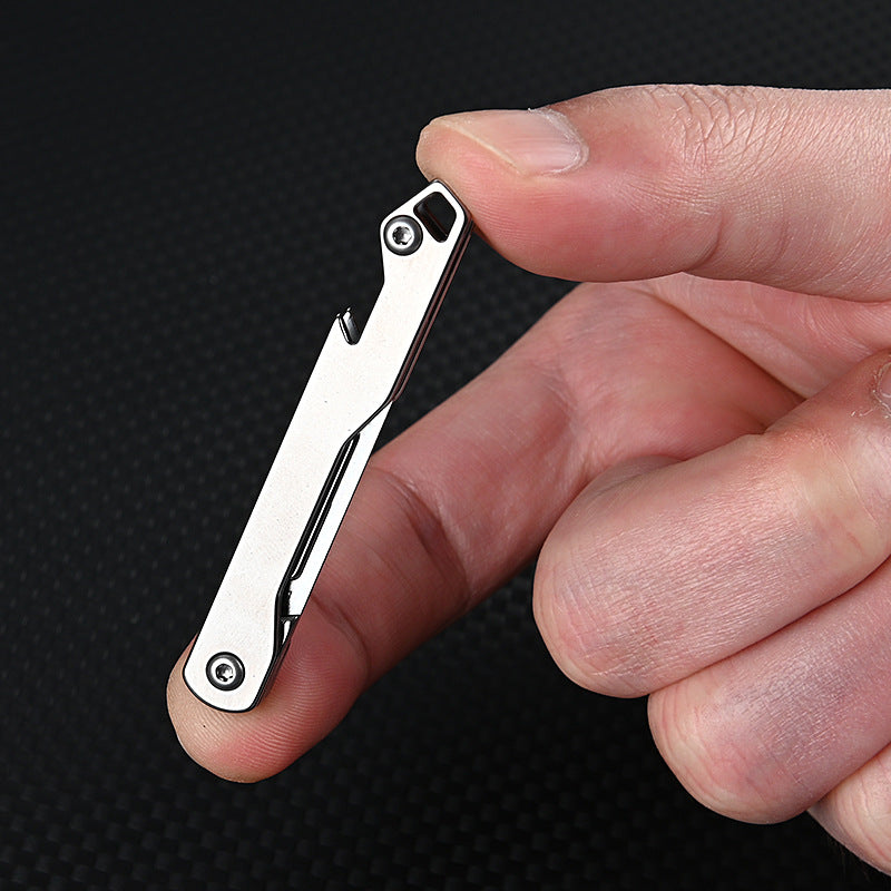 MASALONG MA-TY-006 Stainless steel mini folding knife, sharp art paper cutting knife, replaceable blade, portable unboxing, unpacking, express delivery keychain, small knife