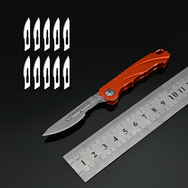 MASALONG MA-TY-010 Mini cuchillo de papel de corte afilado de hoja pequeña plegable, cuchillo de arte, cuchillo de trinchar, cuchillo pequeño portátil de entrega exprés, cuchillo pequeño con llavero