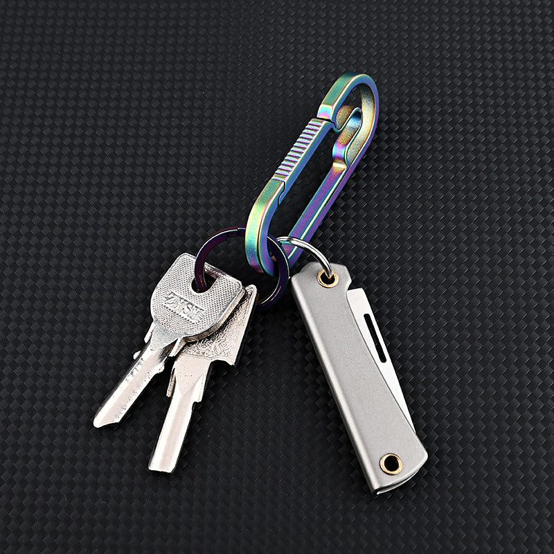 MASALONG MA-TY-029 Titanium alloy folding blade, high hardness mini knife, portable keychain, express delivery knife, outdoor fruit knife for self-defense