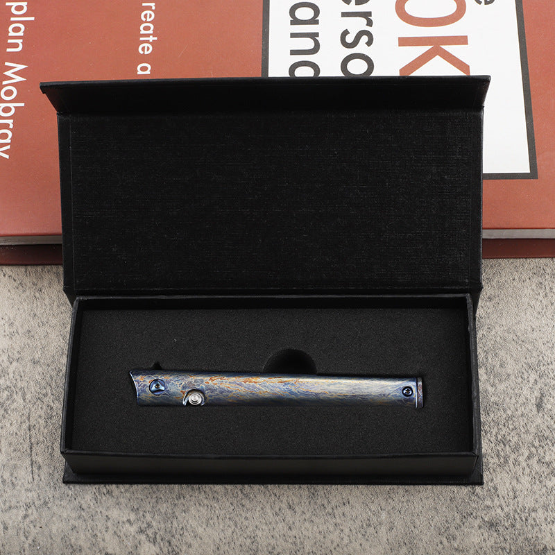 MASALONG Colorful Lightning Titanium EDC Folding Pen Knife - Outdoor Utility