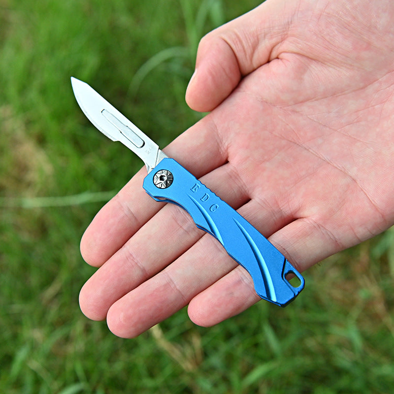 MASALONG MA-TY-010 Mini cuchillo de papel de corte afilado de hoja pequeña plegable, cuchillo de arte, cuchillo de trinchar, cuchillo pequeño portátil de entrega exprés, cuchillo pequeño con llavero