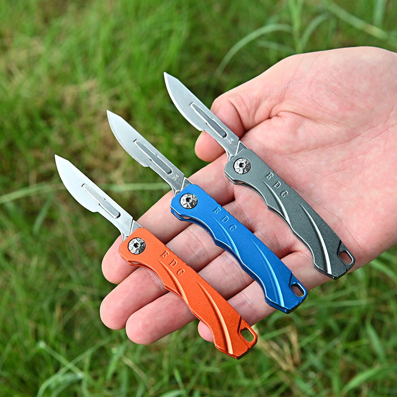 MASALONG MA-TY-010 Mini cuchillo de papel de corte afilado de hoja pequeña plegable, cuchillo de arte, cuchillo de trinchar, cuchillo pequeño portátil de entrega exprés, cuchillo pequeño con llavero