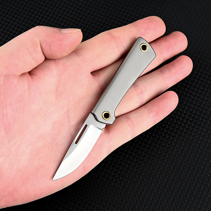 MASALONG MA-TY-029 Titanium alloy folding blade, high hardness mini knife, portable keychain, express delivery knife, outdoor fruit knife for self-defense