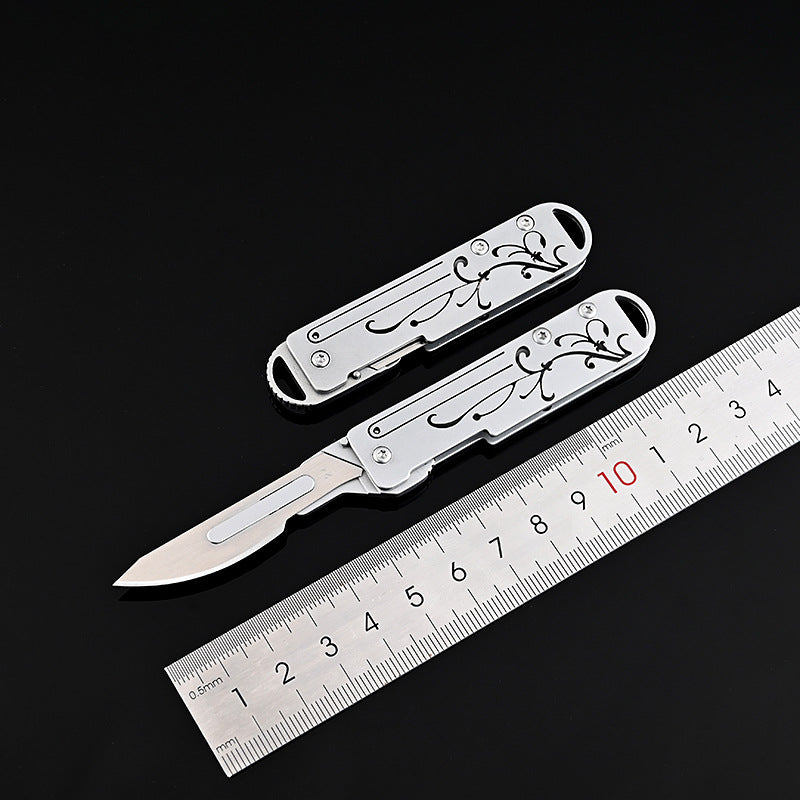 MASALONG MA-TY-025 Chinese style orchid stainless steel art knife, sharp cutting paper knife, portable keychain, unboxing and unpacking, express delivery knife