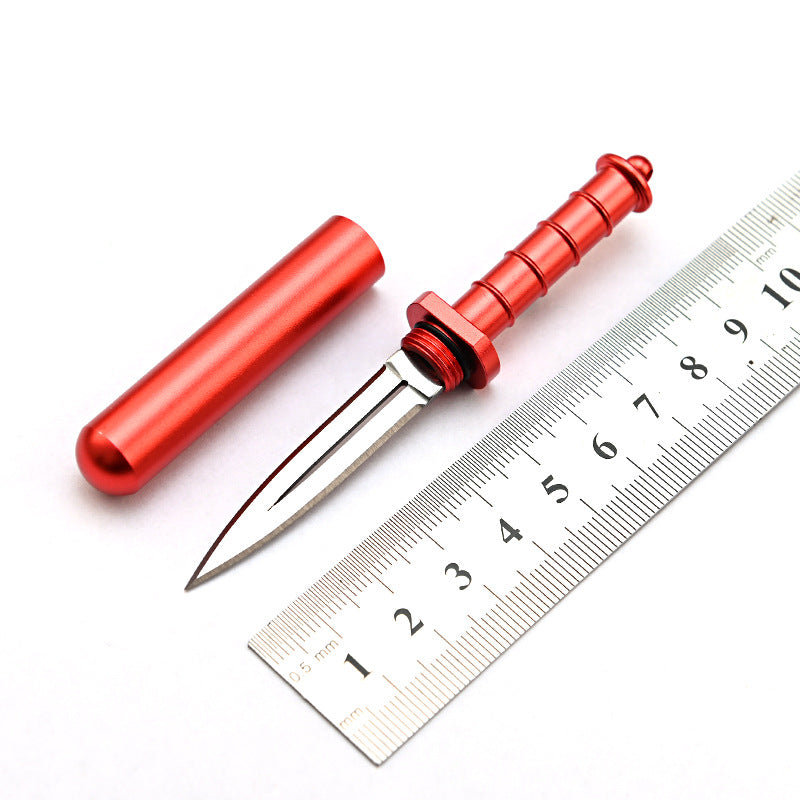 MASALONG MA-TY-036 Cuchillo creativo para abrir cajas de desembalaje, mini llavero afilado, cuchillo colgante para fruta, cuchillo portátil de bolsillo a prueba de lobos