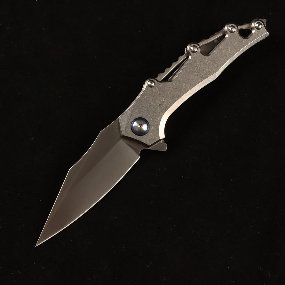Masalong kni289 VG10 Steel Small Folding Knife — High-Hardness Titanium Alloy Handle (Ideal for Outdoor Camping, Vehicle Carry, and Travel)