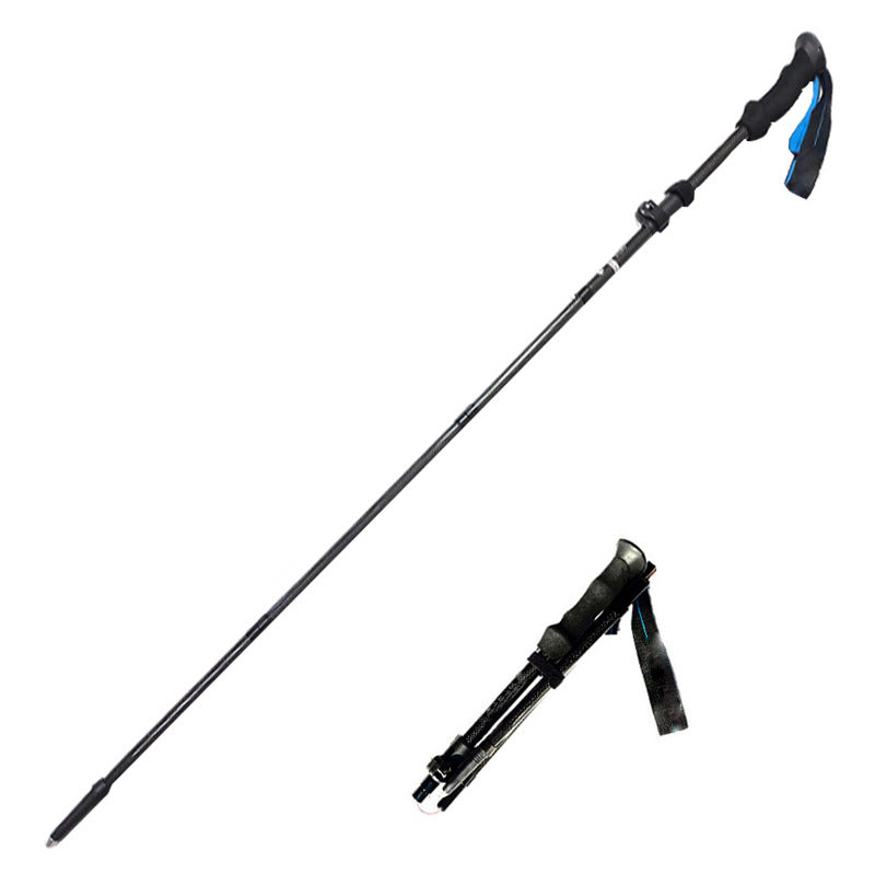 MA-QLM-006 Dobrável S01 Escalada Bastão 3K Fibra de Carbono Escalada Bastão Fivela de Metal Elástico Fibra de Carbono