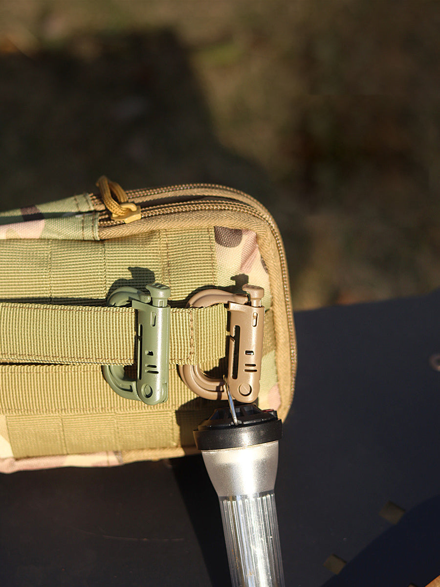 Mochila para caminhadas ao ar livre com vários ganchos, MA-WY-032 pressione para abrir, alta resistência e leveza, fivela D de plástico leve