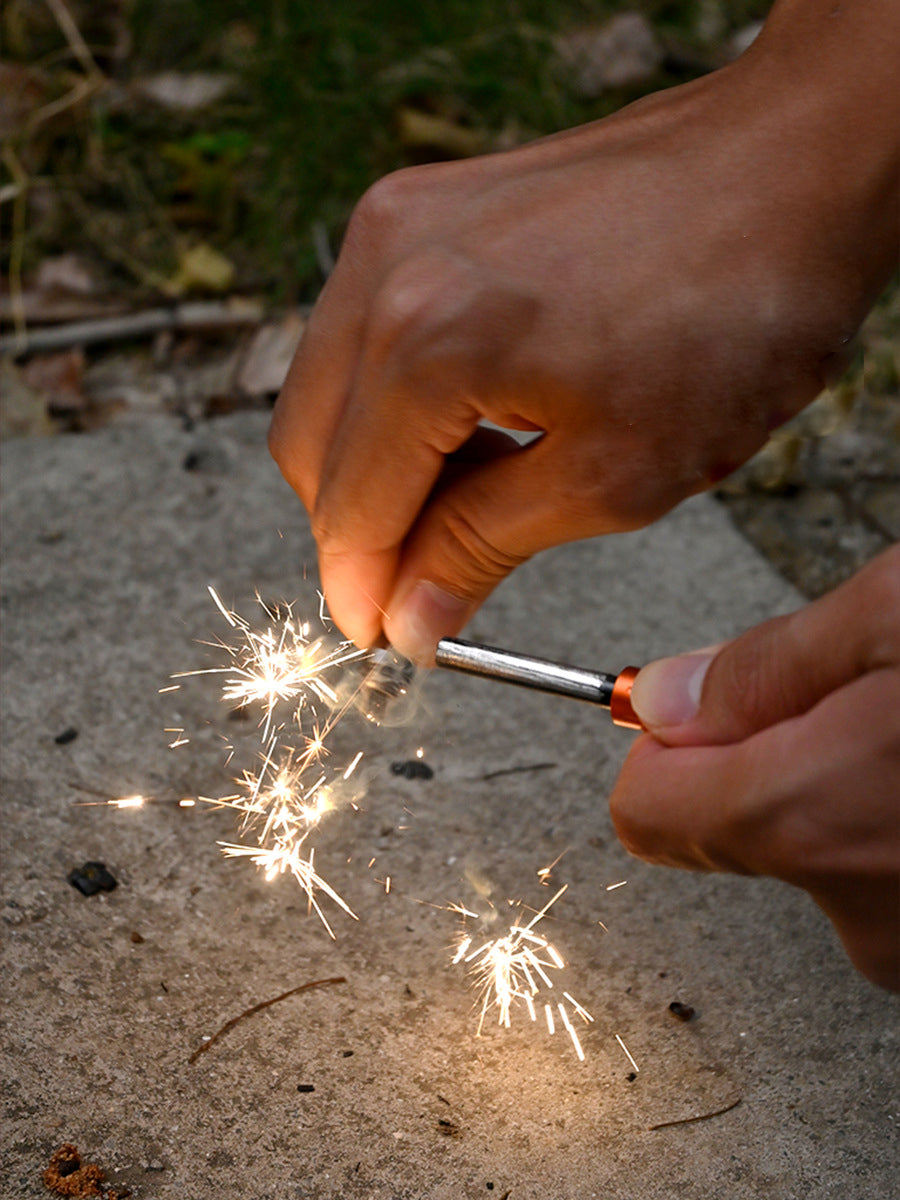 Equipo de acampada portátil para exteriores, barra de magnesio MA-WY-034, mini encendedor multifuncional
