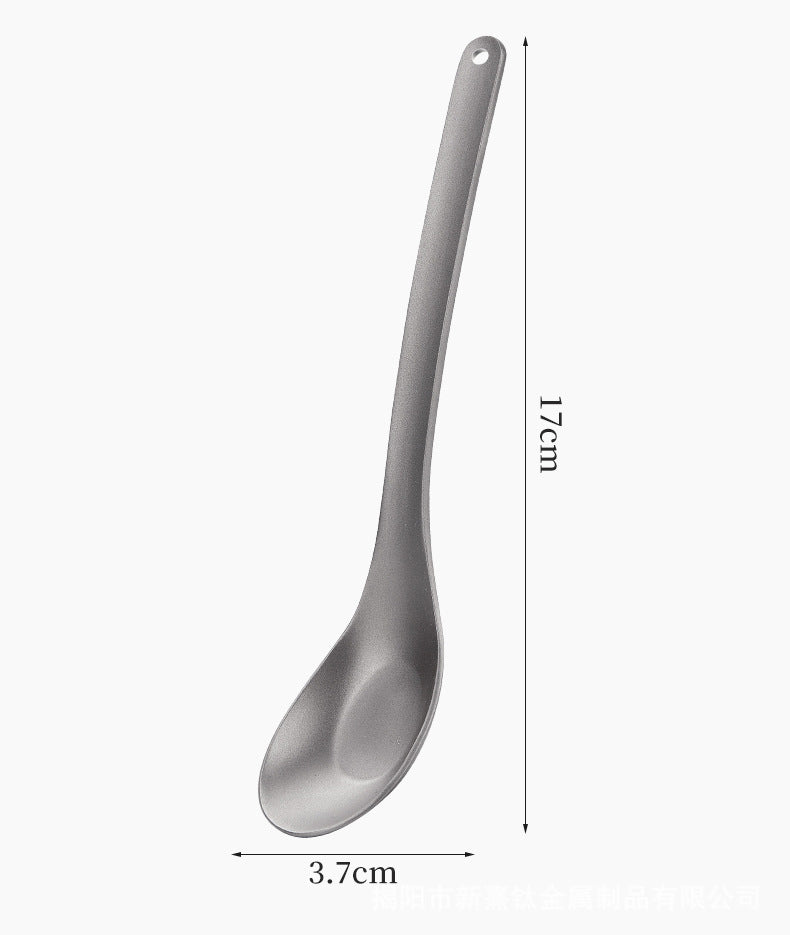 Pure Titanium Outdoor Titanium Tableware MA-XXT-008 Home Utensils Spoon Yuanbao Spoon Titanium Products Spoon