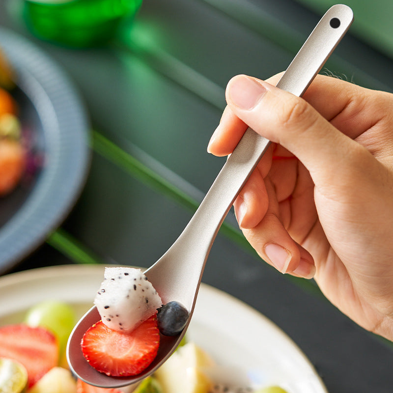 Pure Titanium Outdoor Titanium Tableware MA-XXT-008 Home Utensils Spoon Yuanbao Spoon Titanium Products Spoon