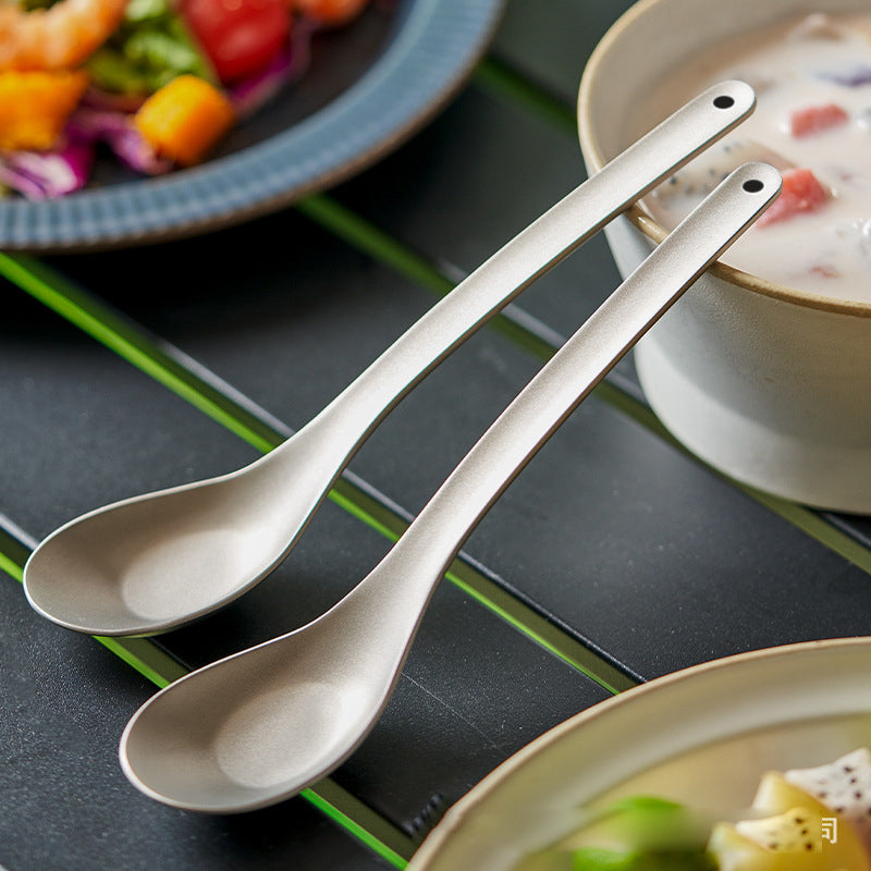 Pure Titanium Outdoor Titanium Tableware MA-XXT-008 Home Utensils Spoon Yuanbao Spoon Titanium Products Spoon