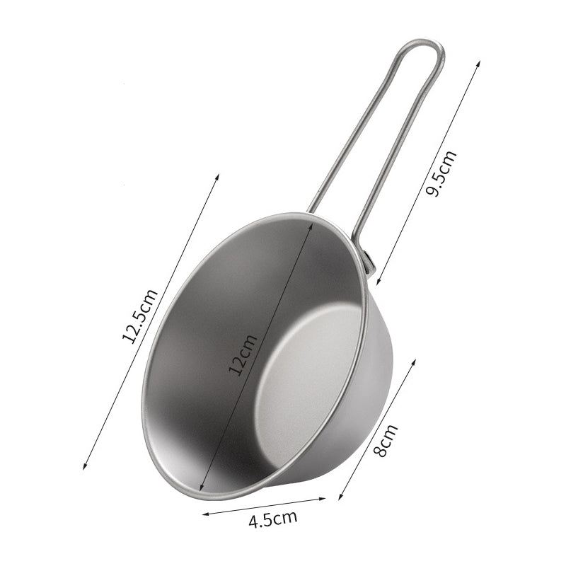 Cuenco plegable para nieve de titanio puro para exteriores MA-XXT-013, cuenco para arroz, cuenco portátil de titanio puro, vajilla especial para picnic y acampada