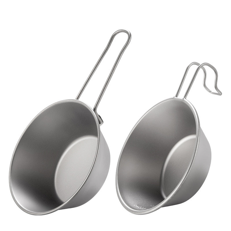 Cuenco plegable para nieve de titanio puro para exteriores MA-XXT-013, cuenco para arroz, cuenco portátil de titanio puro, vajilla especial para picnic y acampada