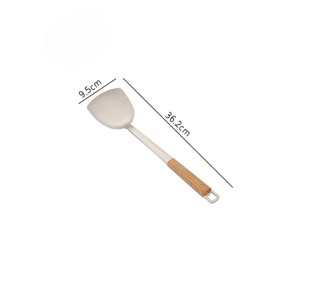 Espátula de titanio puro, cuchara sopera MA-XXT-043, sartén para saltear de uso doméstico, espátula, utensilios de cocina domésticos resistentes al calor de estilo chino
