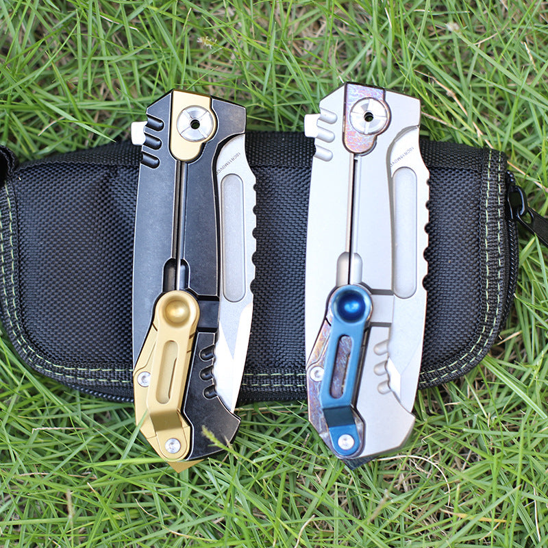 MASALONG Titanium 10Cr15CoMoV Folding Knife - EDC Camping Utility KNI-FD-001