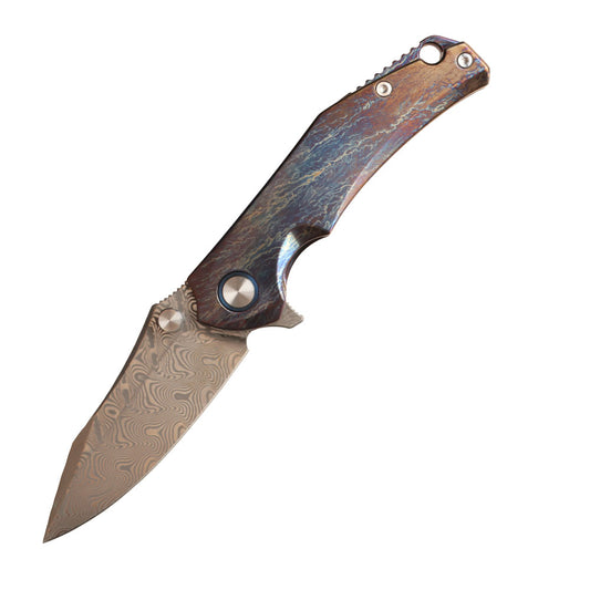 Masalong kni246 Stormers VG10 Blade Titanium Alloy Handle Camping Hunting Fishing Pocket Outdoor Survival Collection EDC Tool Knife B