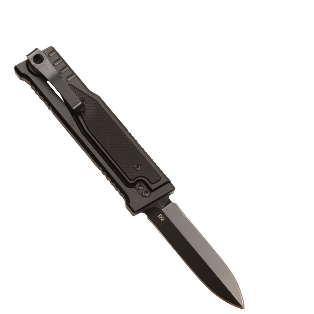 MASALONG Survival Camping D2 Folding Knife Outdoor Edc Tactical Knife with Aviation Aluminum Alloy Tool Handle in Titanium Plating kni265 gravity knife
