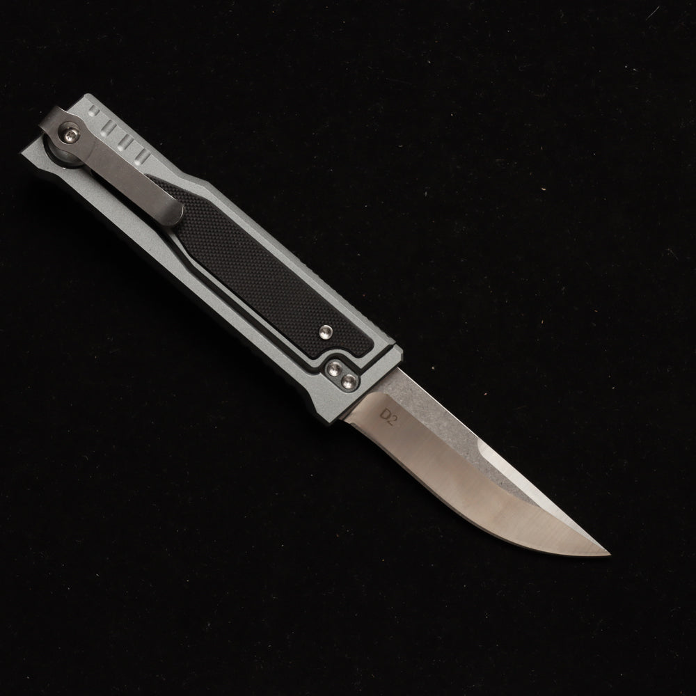 MASALONG Survival Camping D2 Folding Knife Outdoor Edc Tactical Knife with Aviation Aluminum Alloy Tool Handle in Titanium Plating kni265 gravity knife