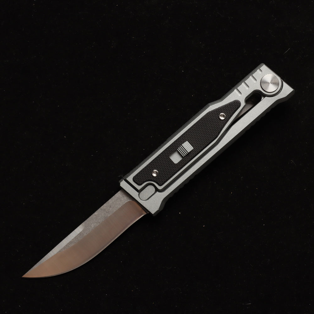 MASALONG Survival Camping D2 Folding Knife Outdoor Edc Tactical Knife with Aviation Aluminum Alloy Tool Handle in Titanium Plating kni265 gravity knife