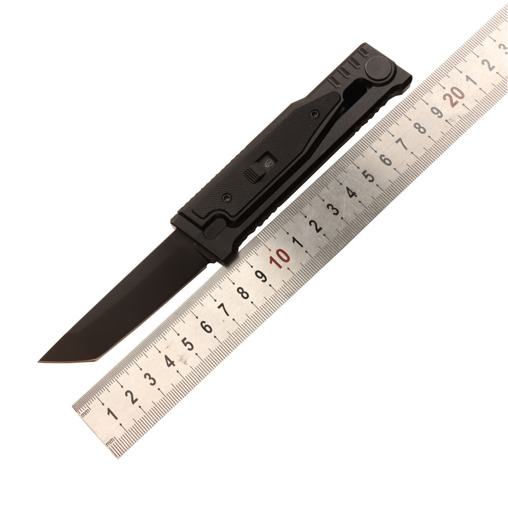 MASALONG Survival Camping D2 Folding Knife Outdoor Edc Tactical Knife with Aviation Aluminum Alloy Tool Handle in Titanium Plating kni265 gravity knife