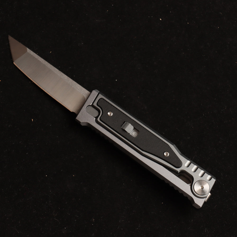MASALONG Survival Camping D2 Folding Knife Outdoor Edc Tactical Knife with Aviation Aluminum Alloy Tool Handle in Titanium Plating kni265 gravity knife
