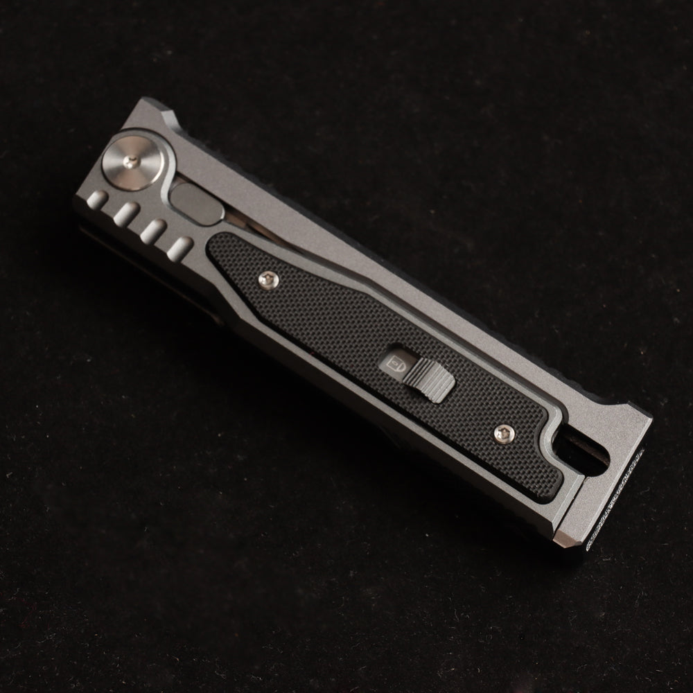 MASALONG Survival Camping D2 Folding Knife Outdoor Edc Tactical Knife with Aviation Aluminum Alloy Tool Handle in Titanium Plating kni265 gravity knife