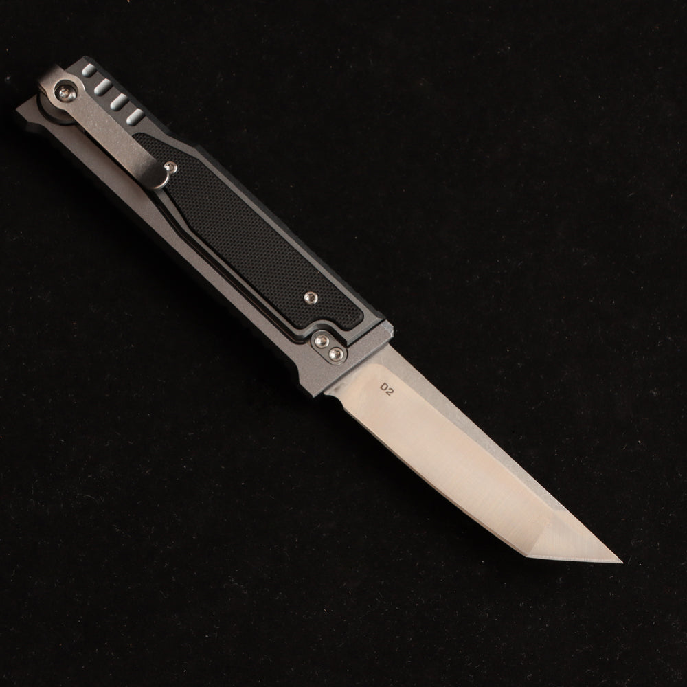 MASALONG Survival Camping D2 Folding Knife Outdoor Edc Tactical Knife with Aviation Aluminum Alloy Tool Handle in Titanium Plating kni265 gravity knife