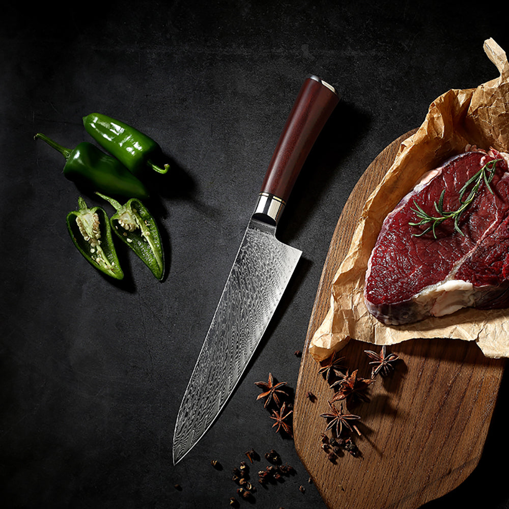MASALONG Kitchen13 Chef Damascus VG10 steel professional beef kitchen knife Acid branch handle