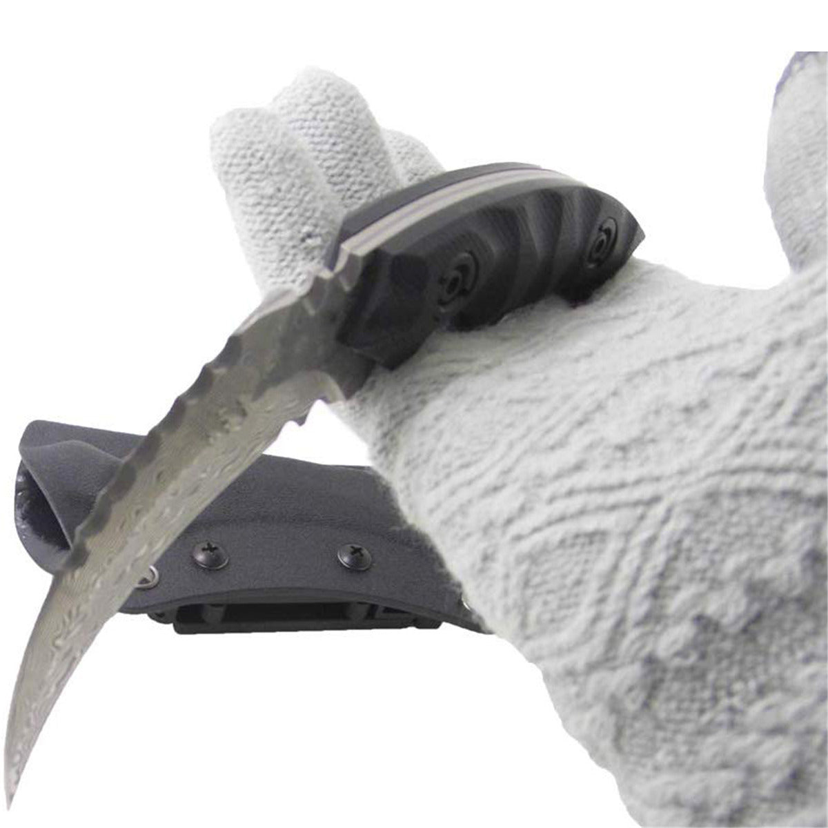 MASALONG Kni104 Cuchillo de cazador táctico Karambit con mango de combate de garra de muy buen equilibrio