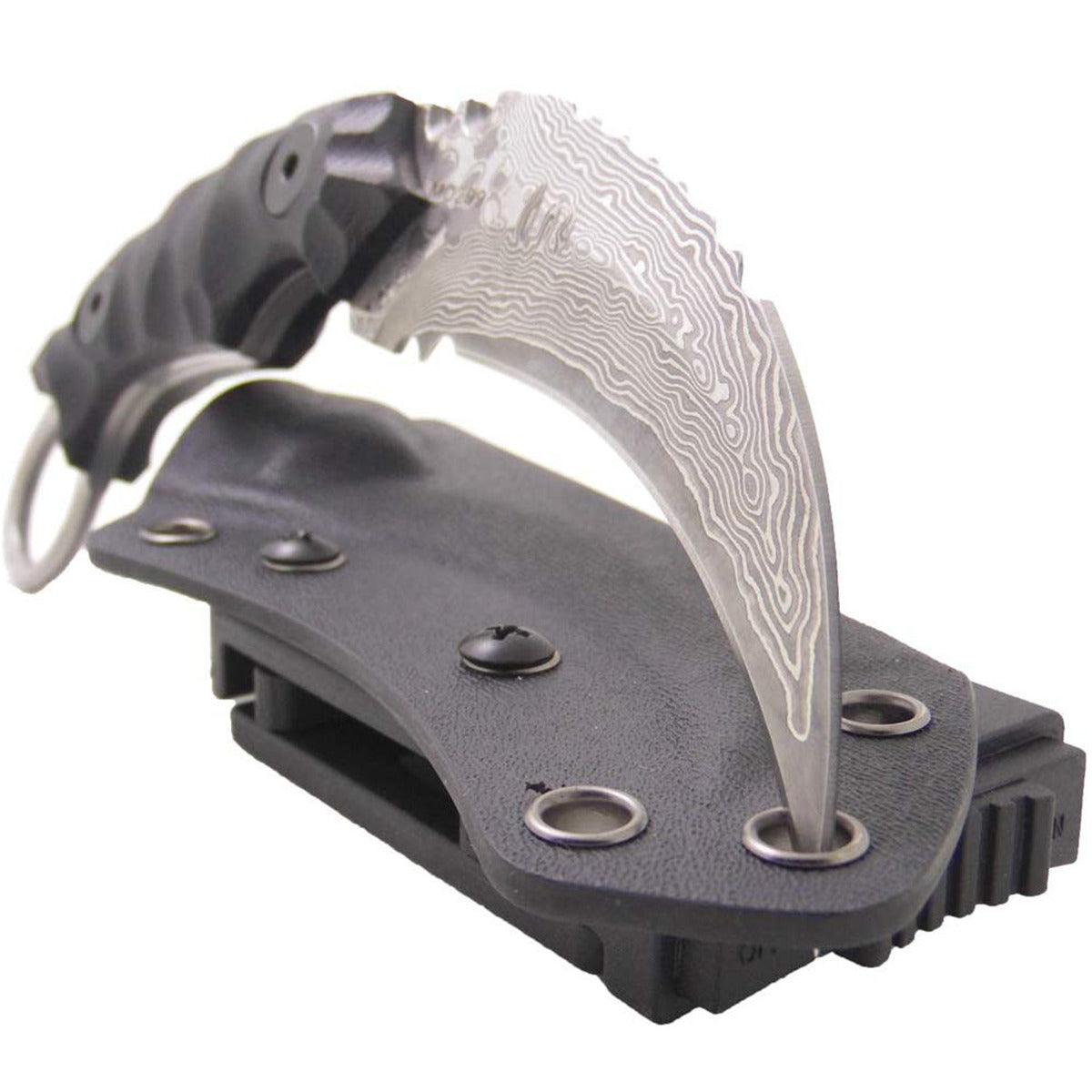 MASALONG Kni104 Cuchillo de cazador táctico Karambit con mango de combate de garra de muy buen equilibrio