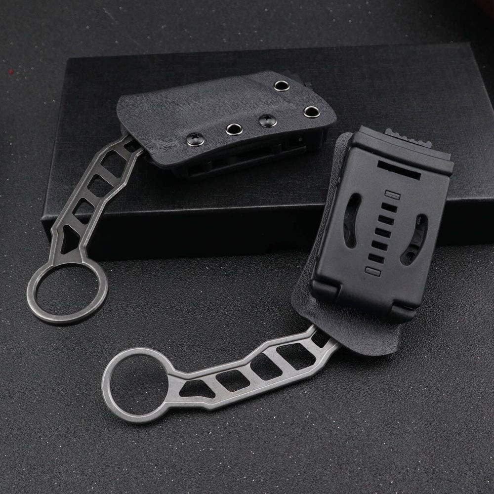 MASALONG KNI186 Cuchillo de garra Haima con mango hueco de karambit y funda de kydex