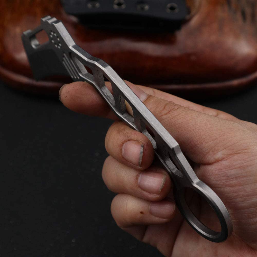 MASALONG KNI186 Cuchillo de garra Haima con mango hueco de karambit y funda de kydex