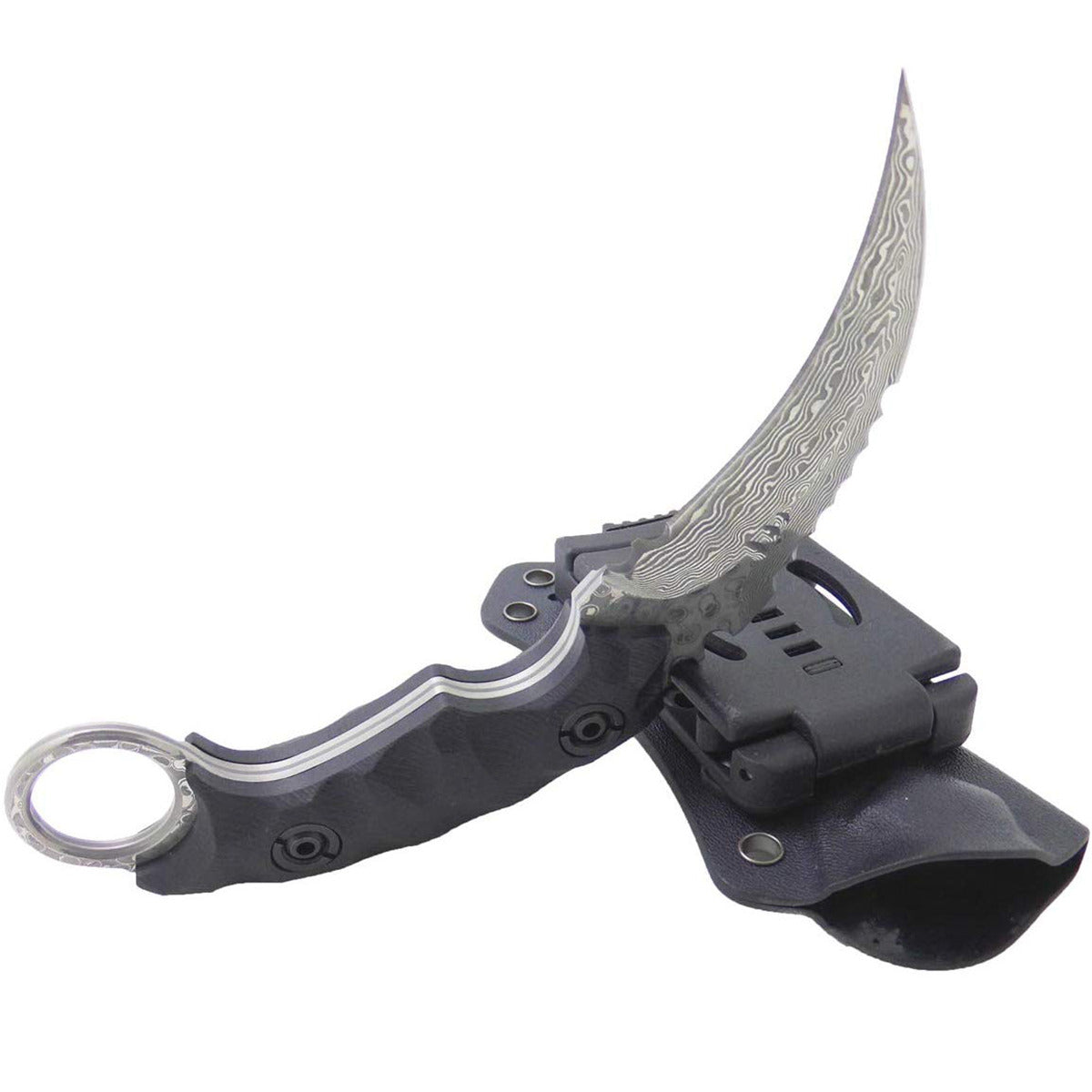 MASALONG Kni104 Cuchillo de cazador táctico Karambit con mango de combate de garra de muy buen equilibrio