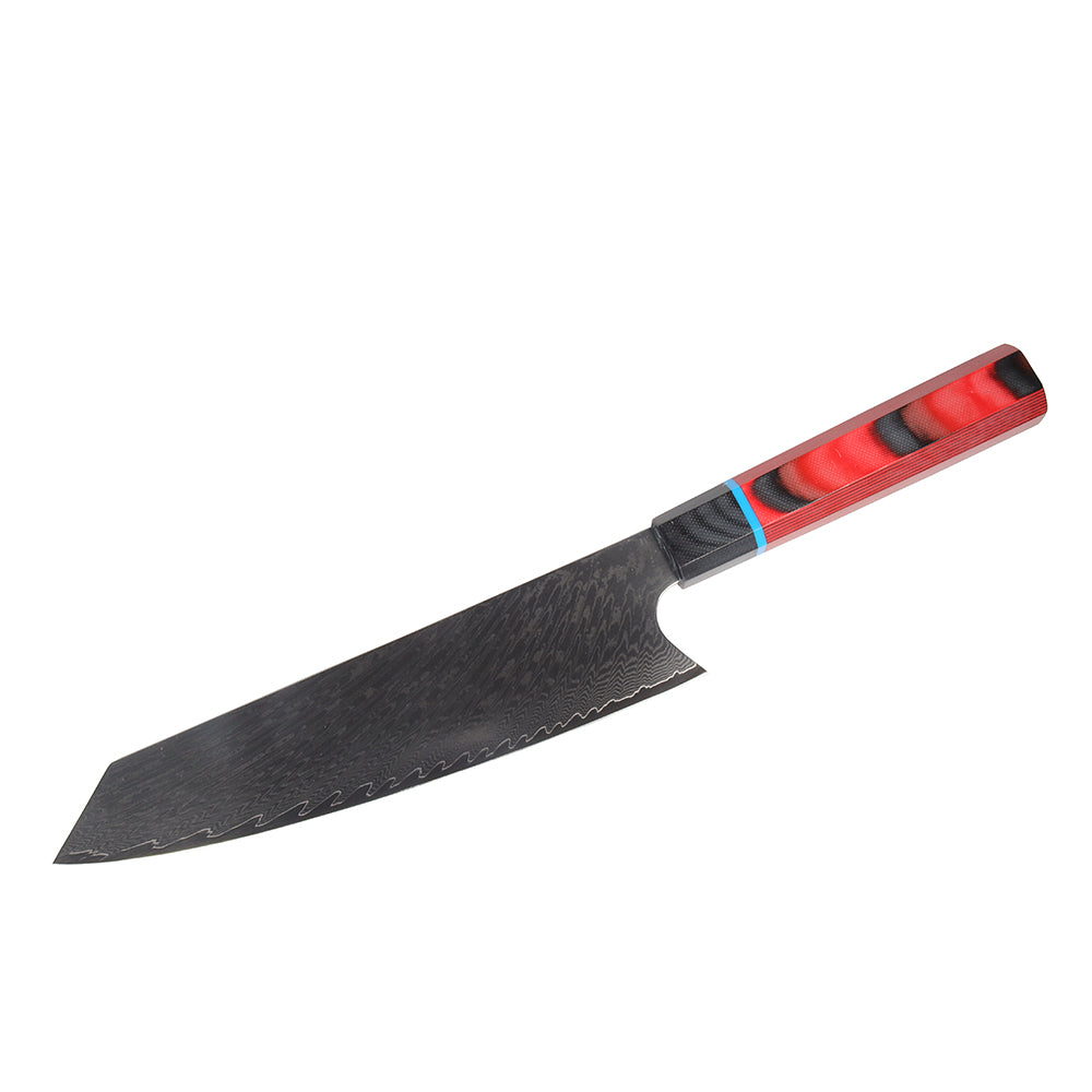 MASALONG - Juego de 3 cuchillos de cocina de acero de Damasco con láser, herramientas de cocina, cuchillos de carnicero y chef de alta calidad