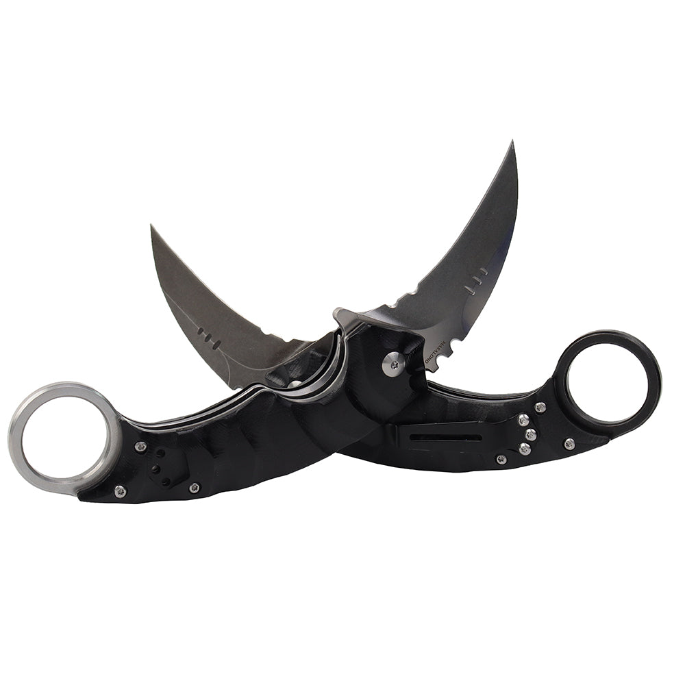MASALONG kni204 Outdoor Survival Claw Tactical faca dobrável D2 Aço facas EDC