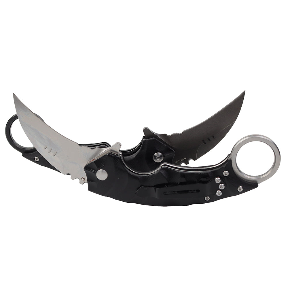 MASALONG kni204 Outdoor Survival Claw Tactical faca dobrável D2 Aço facas EDC