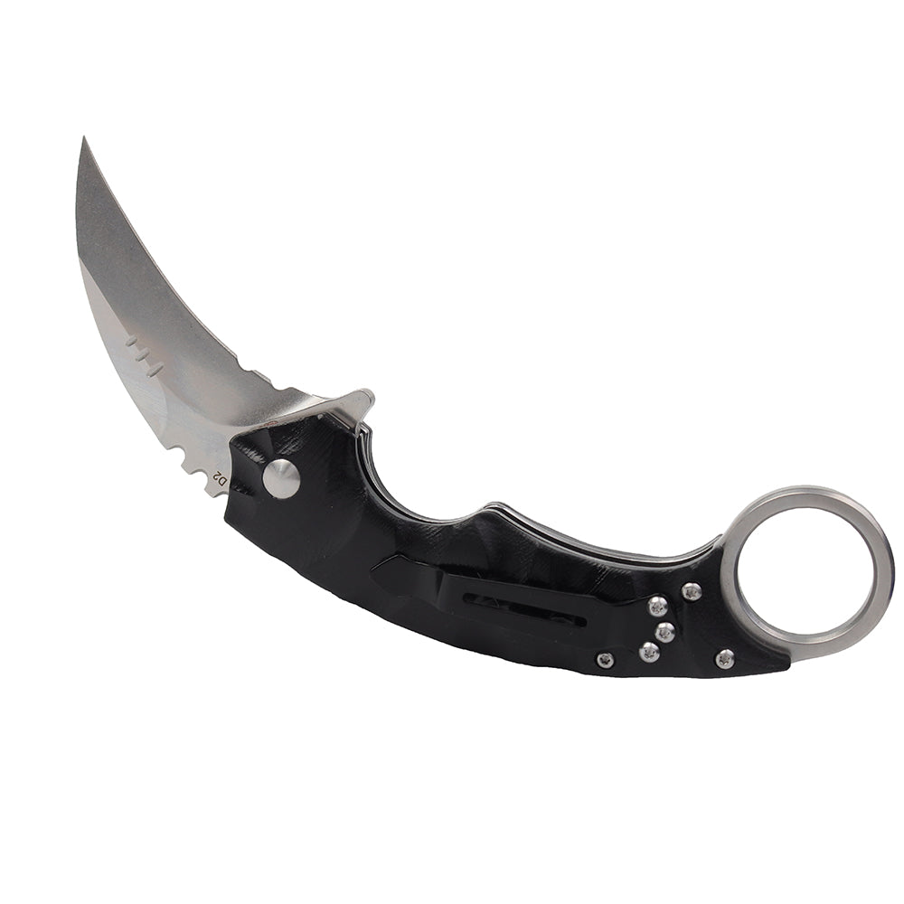 MASALONG kni204 Outdoor Survival Claw Tactical faca dobrável D2 Aço facas EDC
