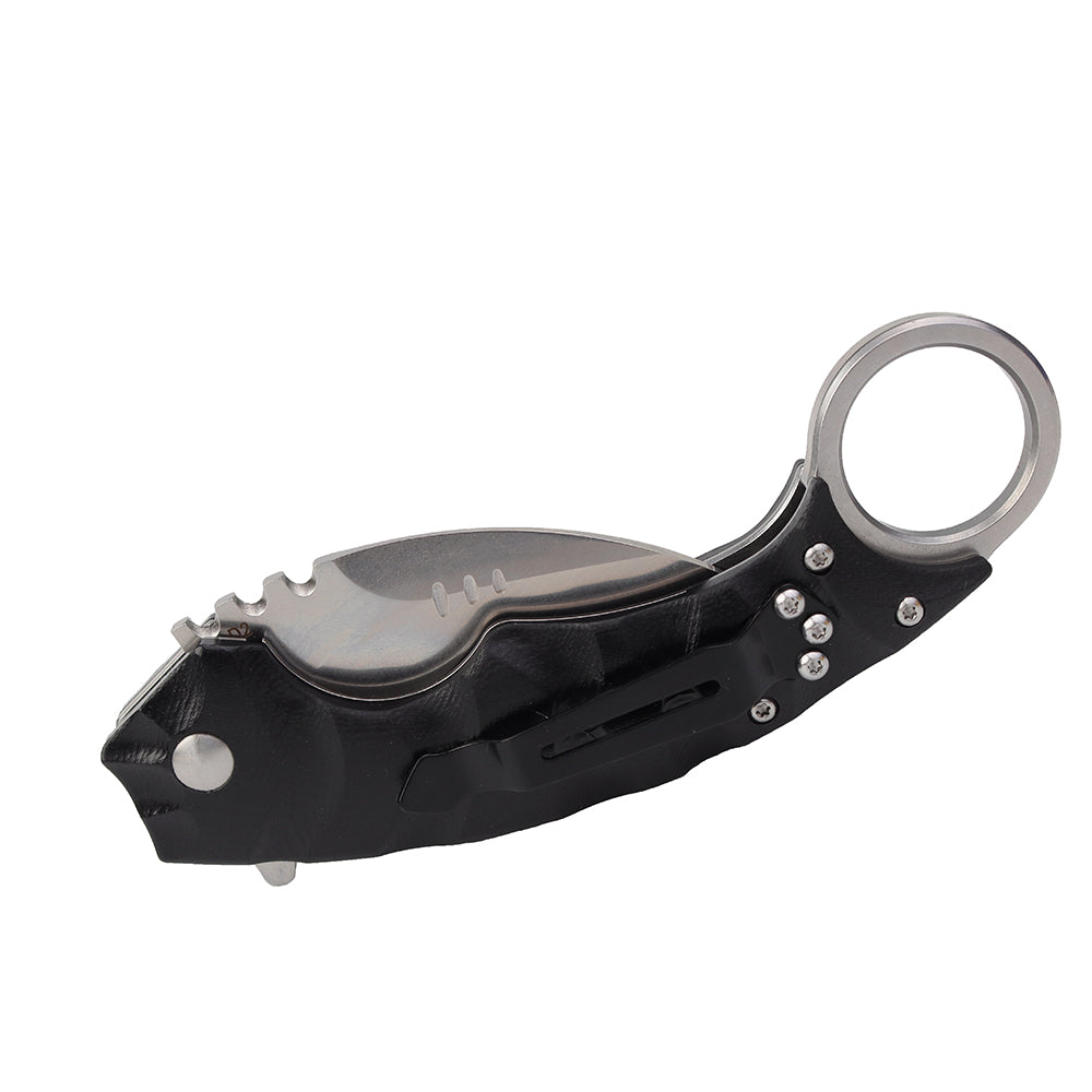 MASALONG kni204 Outdoor Survival Claw Tactical faca dobrável D2 Aço facas EDC