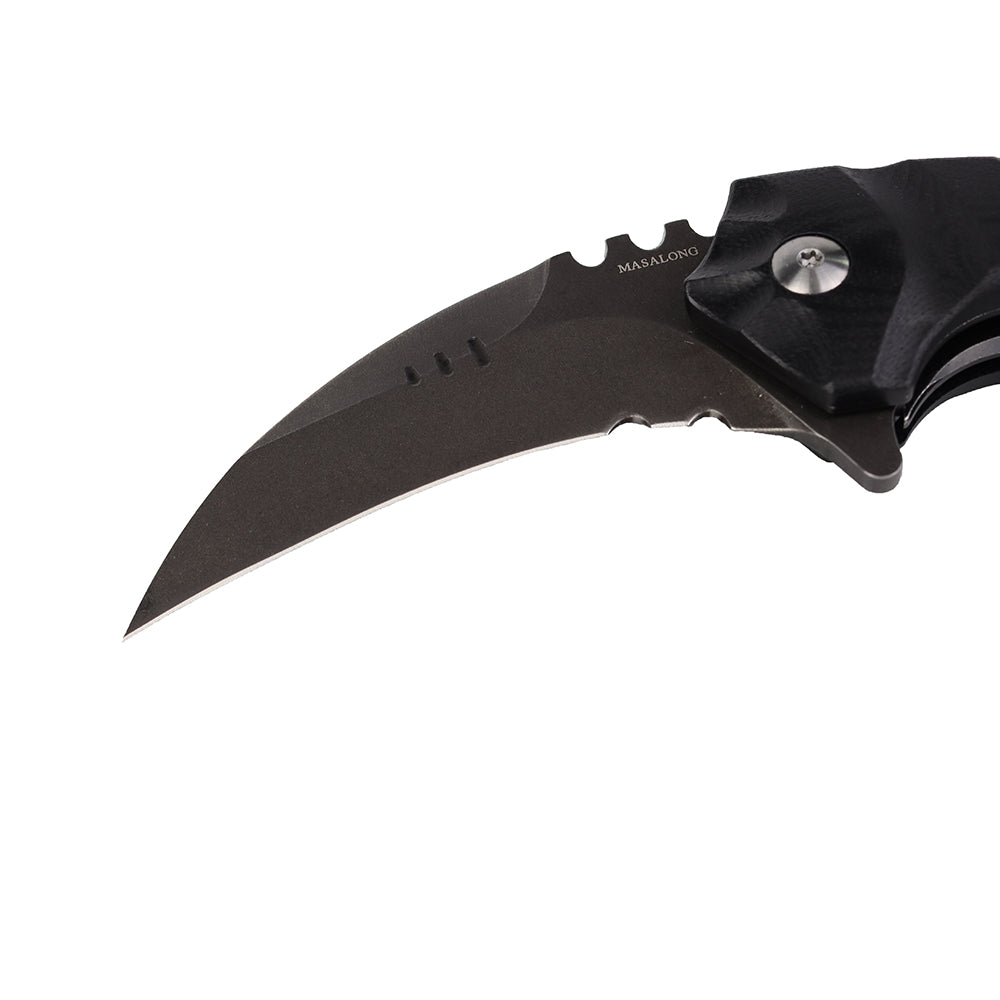 MASALONG kni204 Outdoor Survival Claw Tactical faca dobrável D2 Aço facas EDC