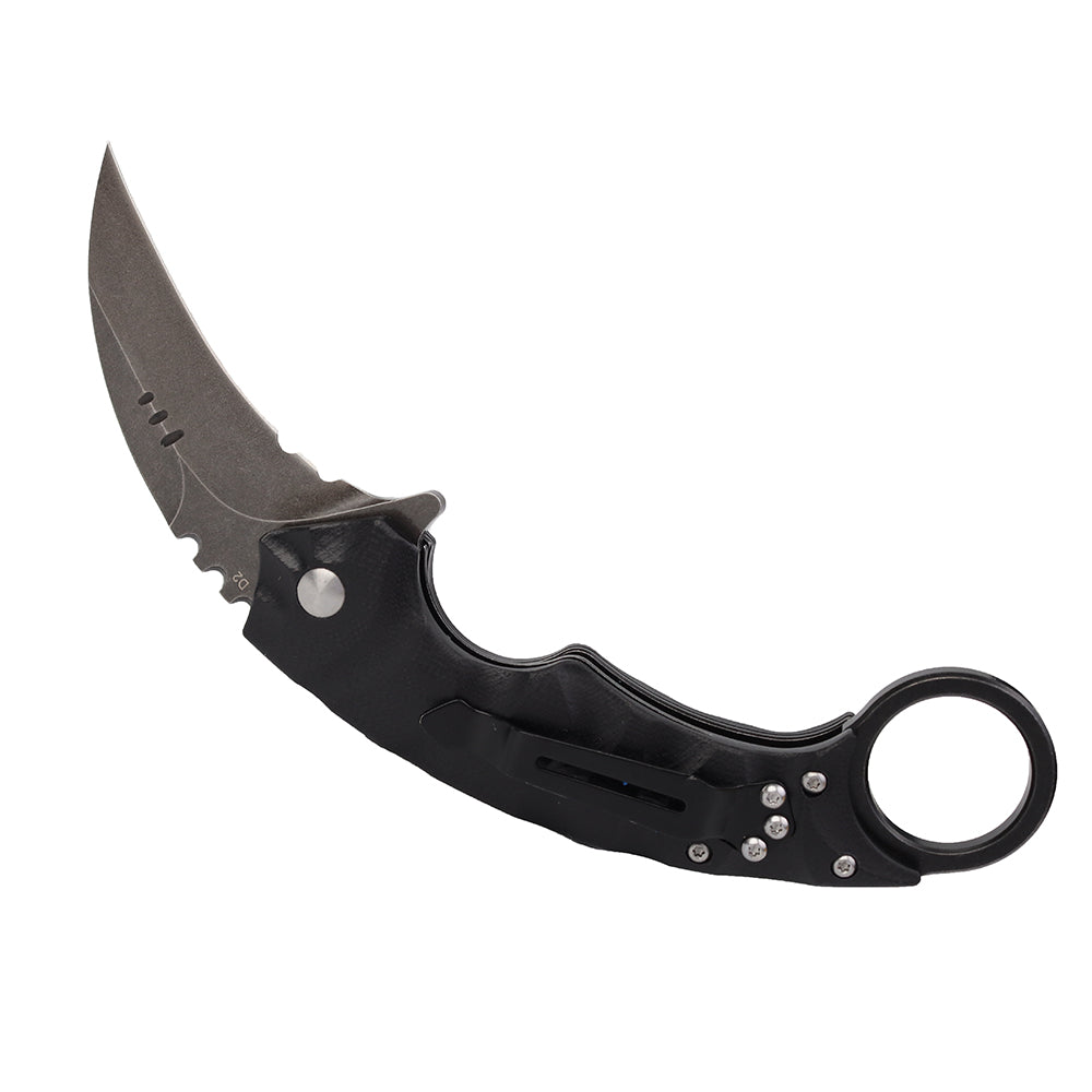 MASALONG kni204 Outdoor Survival Claw Tactical faca dobrável D2 Aço facas EDC