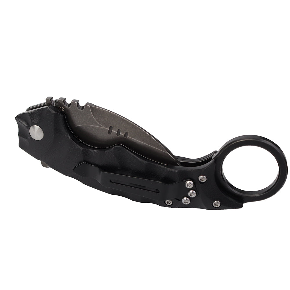 MASALONG kni204 Outdoor Survival Claw Tactical faca dobrável D2 Aço facas EDC